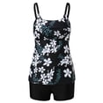 thumbnail image 4 of QIPOPIQ Tankini pour Femmes Maillots de Bain Conservateurs Imprimé à Bretelles Croisées dans le Dos Ensemble Deux Pièces Maillots de Bain Robe de Bain Maillot de Bain Deux Pièces Liquidation d'Été, 4 of 9