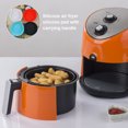 thumbnail image 1 of Casserole de Friteuse à Air Chaud en Silicone pour Cuisine Réutilisable avec Poignée Accessoire Antiadhésif Résistant à la Chaleur Panier de Cuisson pour Légumes Gril Doublure de Friture pour la Maison Remplacement Noir, 1 of 6