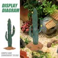 thumbnail image 3 of HINTRMENT Sand Table Decoration Cactus Shape Green Plastic For Office Decor 1 Set, 3 of 7