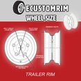 thumbnail image 3 of Trailer Rim Wheel 14 x 6 in. 14x6 5 Lug Hole Bolt Wheel Galvanized Spoke Design, 3 of 4
