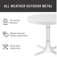 thumbnail image 2 of Afuera Living Contemporary Metal Steel Patio End Table in White, 2 of 6