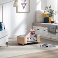 thumbnail image 2 of KOSSMAI Nature Solid Wood Velvet Padding Rocky Natural Wood 27 Inch Long Small Pet Bed Sofa, 2 of 5