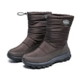thumbnail image 4 of Bottes de Neige XZNGL Femmes Hiver Doublées de Velours Chaudes Bottines Courtes Chaussures en Coton Imperméables, 4 of 9