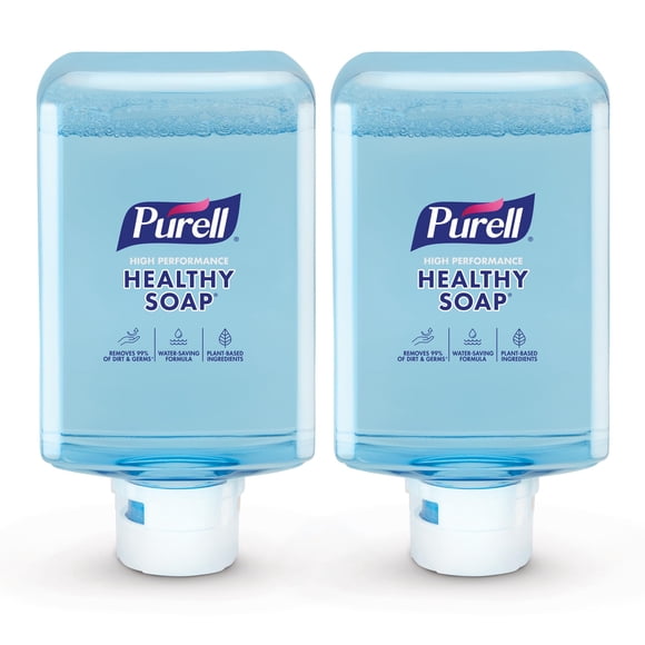 PURELL Savon Sain avec Mousse à Technologie de Libération Propre, Parfum Léger, Recharge de 1200 ml pour Distributeur de Savon Automatique PURELL ES10 (Lot de 2) - 8371-02