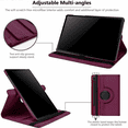 thumbnail image 2 of SuperShield Cases for Samsung Galaxy Tab A9 Plus/+ 11 Inch 2023 Case with Tempered Glass Screen Protectors, Translucent Rotating Cover for Samsung Tab A9 Plus Tablet (SM-X210/X216/X218) - Red, 2 of 5