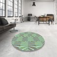 thumbnail image 4 of Ahgly Company Machine Washable Indoor Rectangle Transitional Blue Green Area Rugs, 8' x 10', 4 of 7