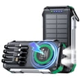 thumbnail image 1 of TUTT Solar Power Bank 30,000mAh Rugged Magnetic Wireless Power Bank | MagSafe Built-in Cable, Flashlight | USB-C/Lightning/Micro-USB S5, 1 of 10
