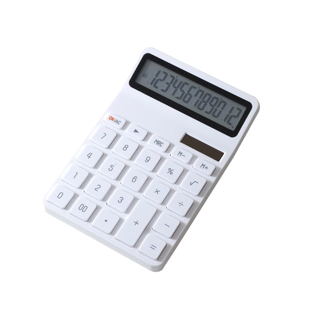Solar Powered Calculator, 12 Digit Large Display Desk Calculator, Dual Energy Digital Calculation Tool, Portable Office Finance Calculator With Clear Screen