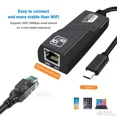 thumbnail image 3 of QJUHUNG Type-C USB 3.0 Gigabit Ethernet LAN RJ45 1000Mbps Network Adapter  PC Mac, 3 of 6