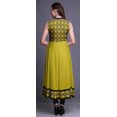 thumbnail image 4 of Bimba Robe Anarkali Tribale Jaune pour Femmes Kurti Imprimé Ethnique Indien Longue Kurta Robe de Soirée Petite, 4 of 6