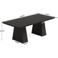 thumbnail image 2 of Tribesigns 63" Executive Desk, Modern Wood Large Computer Desk Workstation for Home Office, Black, 2 of 5