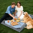 thumbnail image 1 of BKER Bohemian Portable Outdoor Thickened Picnic Blanket Foldable Portable Large Soft Rug For Park Camping Beach Home (Color 90 * 180cm), 1 of 7