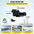 thumbnail image 4 of VEVOR Swimming Pool Pump 1HP Pool Pump 110/220V 5544GPH In/Above Ground Strainer, 4 of 9