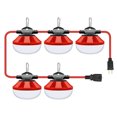 thumbnail image 2 of FungLam Heavy Duty LED Construction String Light, 50 Ft, 5 Lights, 5000 Lumens 50 Watts, Linkable, 2 of 5