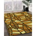 thumbnail image 3 of Ahgly Company Tapis d'Intérieur Ronds Transitionnels Jaunes Lavables à la Machine, 3 Pieds Rond, 3 of 7