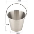 thumbnail image 3 of Stainless Steel Small Portable Ice Bucket With Handles Chip Cup Snack Bucket, 3 of 11