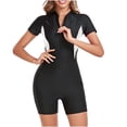 thumbnail image 1 of RKSTN One Piece Swimsuit Women New Fashion Rash Guard Long Sleeve UV UPF 50+ Sun Protection Swimsuit Front Zipper Printed Patchwork Bathing Suit, 1 of 5