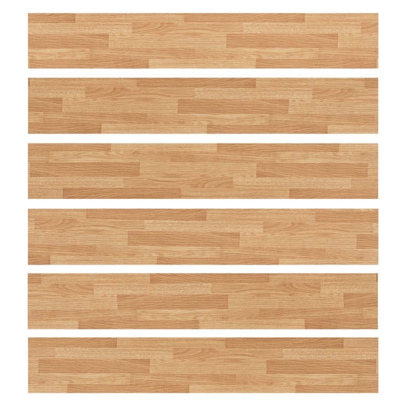 36-Pieces 12 MIL x 6 in. W x 36 in. Peel and Stick Vinyl Tile Flooring, Water Resistant, Brown Wood (54 sq.ft./Box)