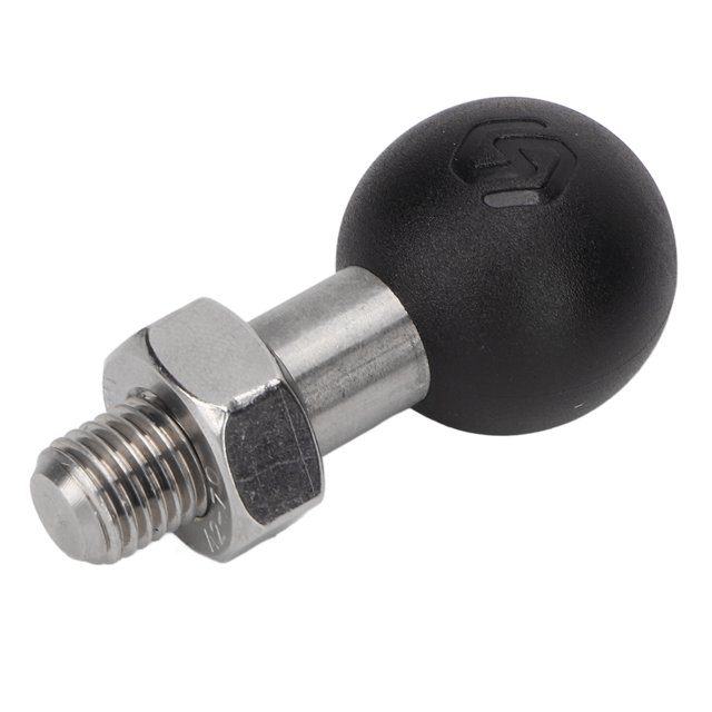 Ball Adapter, Widely Rubber Head Right Hand Thread Sturdy Structure Threaded Ball Adapter for Holder M8,M10