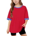 thumbnail image 1 of Rbaofujie T-Shirts Graphiques pour Fille à Manches Courtes Col Ras du Cou T-Shirts Hauts d'Été Décontractés Vêtements Mignons, 1 of 8