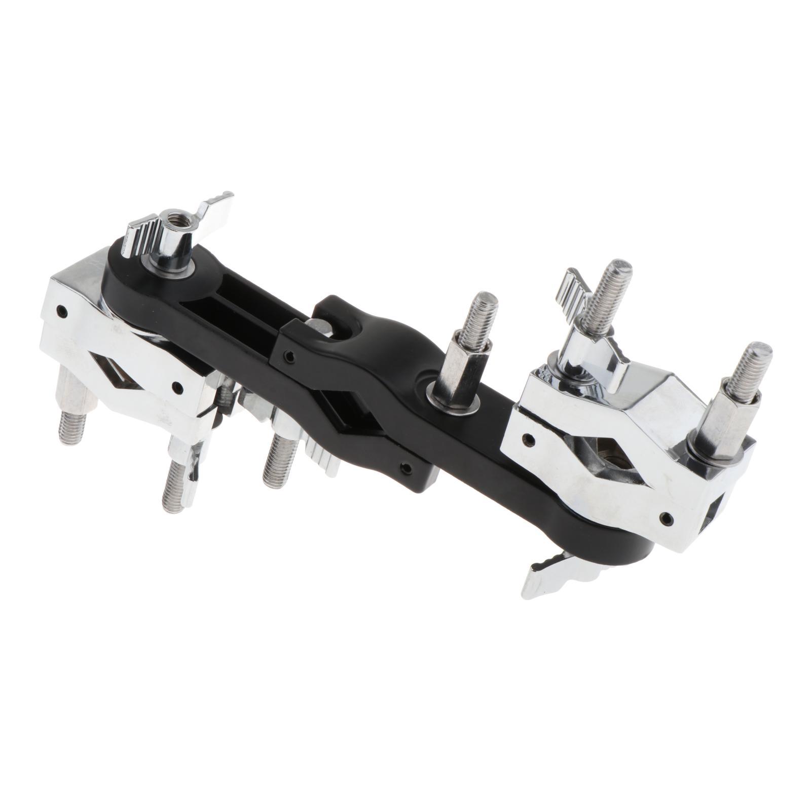 Tachiuwa Drum Rack Clamp Connecting Drums Clamp for Percussion Instrument Attachments Black A