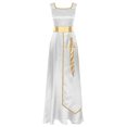 thumbnail image 3 of YUUMIN Robe Maxi Ample Longueur Cheville pour Femmes, Tunique Superposée de Danse de Louange, Robe de Culte Liturgique Blanche 4TG, 3 of 7