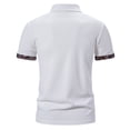 thumbnail image 4 of Penkiiy Chandails à Enfiler pour Hommes Manches Courtes Coupe Régulière Chandail de Golf à Enfiler T-Shirts Décontractés Chemises à Col Manches Courtes P Blanc, 4 of 7