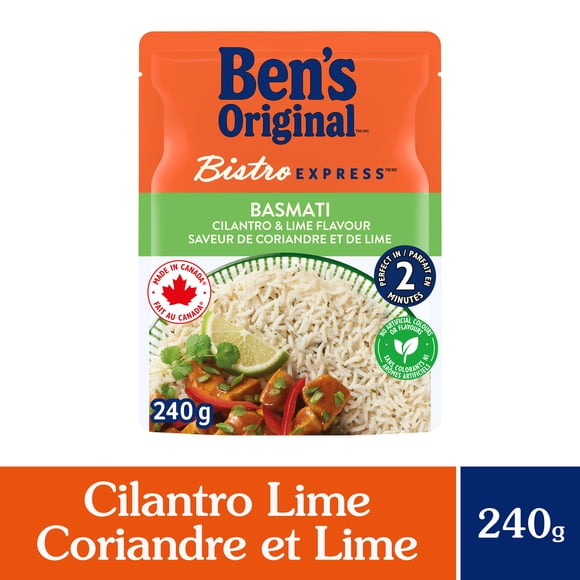 BEN'S ORIGINAL BISTRO EXPRESS Lime Cilantro Flavoured Rice Side Dish, 240g Pouch