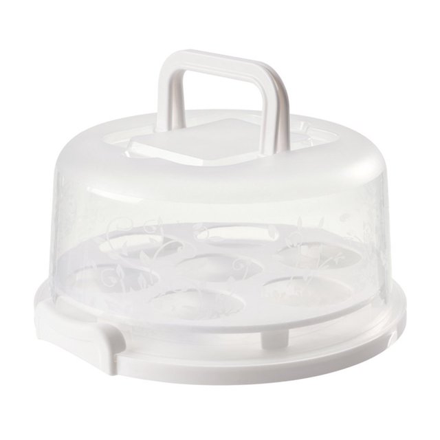 1Pcs Cake Carrier Dust Proof Handheld 7 Cavity Visible Design Cake Holder Baking Supplies