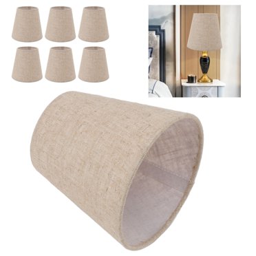 Linen Fabric Lampshade, Small Lamp Shade 6Pcs for E14 Bulbs