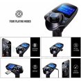 thumbnail image 3 of compatible FM Transmitter, Bluetooth FM Transmitter Radio Adapter Car Charger Cigarette Lighter freisprecheinrichtung Car Kit with 2 USB Charger Car Radio Wirele_Perfect Gift, 3 of 5