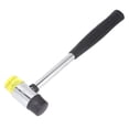 thumbnail image 3 of Rubber Hammer Double Faced Mallet Steel Pipe Handle Hand Tool for Installation RepairΦ30mm 255mm, 3 of 14
