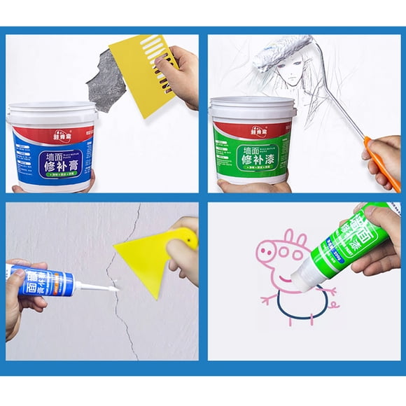 WIFKLSIIPG Instant Repair Ready-Mixed Wall Ointment Wall Repair Cream Wall Cracks Repair(White)