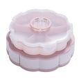 thumbnail image 1 of White Rotating Serving Tray With 10 Divided Compartments 14.5 cm Diameter 12 cm Height Food Safe Plastic, 1 of 4