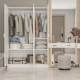 thumbnail image 4 of OXYLIFE 70.9"H Wardrobe Armoires Closet Storage Cabinet White, 4 of 11