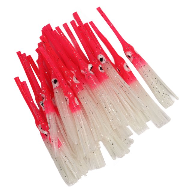 Luminous Squid Skirts Soft Artificial Octopus Bait for Night Fishing 30pcs