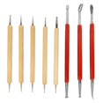 thumbnail image 1 of 8Pcs DIY HandMade Leather Craft Carving Stylus Tool Spoon Double Head Point Drill Pen Kit Set, 1 of 8