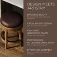 thumbnail image 5 of Maven Lane Pullman Backless Counter Stool in Walnut Finish w/ Marksman Saddle Vegan Leather, 5 of 5