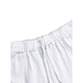 thumbnail image 4 of Innerwin Bottoms Solid Color Men Pants Outdoor Elastic Waist Loose Trousers White L, 4 of 7