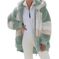 thumbnail image 1 of Innerwin Veste à Manches Longues pour Femmes Manteau d'Hiver Chaud Patchwork avec Poches Extérieur Vert TTG, 1 of 3