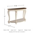 thumbnail image 3 of Signature Design by Ashley Realyn Console Table in Chipped White and Brown, 3 of 9