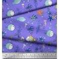 thumbnail image 3 of Soimoi Moss Georgette Fabric Fish,Coral & Starfish Ocean Fabric Prints by Yard 42 Inch Wide, 3 of 3