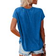 thumbnail image 3 of Hiiyo T-Shirt pour Femme à Manches Courtes, Col Rond, T-Shirt d'Été Décontracté, Tailles P-5TG, 3 of 6