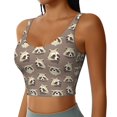 thumbnail image 2 of Balery Raccoon Pattern Racerback Sports Bras for Women - Padded Seamless High Impact Support for Yoga Gym Workout Fitness-X-Large, 2 of 8