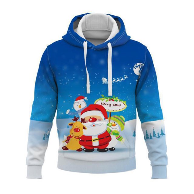 Innerwin Sweat à Capuche Homme Noël Sport Manches Longues Coupe Régulière Style H 2TG