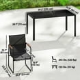 thumbnail image 3 of Outsunny 7 Pieces Outdoor Dining Set, Patio Table and Chairs for 6, Black, 3 of 10