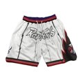 thumbnail image 1 of Raptors Retro Full Embroidered Zipper Pocket Pants, Basketball Dense Embroidered Shorts, Basketball Training Pants-HAPDEN, 1 of 3