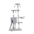 thumbnail image 1 of DOLITY Cat Tree (133cm Tall) Multi Level Toy Training Cat for All Ages Cat Light Gray, 1 of 9