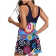 thumbnail image 2 of EYIIYE Maillot de Bain pour Femme Grande Taille Imprimé, Plissé, Été, 2 of 4