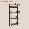 thumbnail image 3 of Costway Kitchen Baker's Rack with Charging Station Industrial Coffee Bar Shelf with 8 Movable Hooks, 3 of 10
